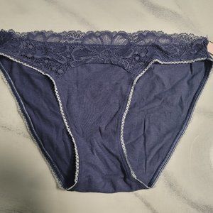 Victoria Secret Bikini Panties Blue Medium NWT